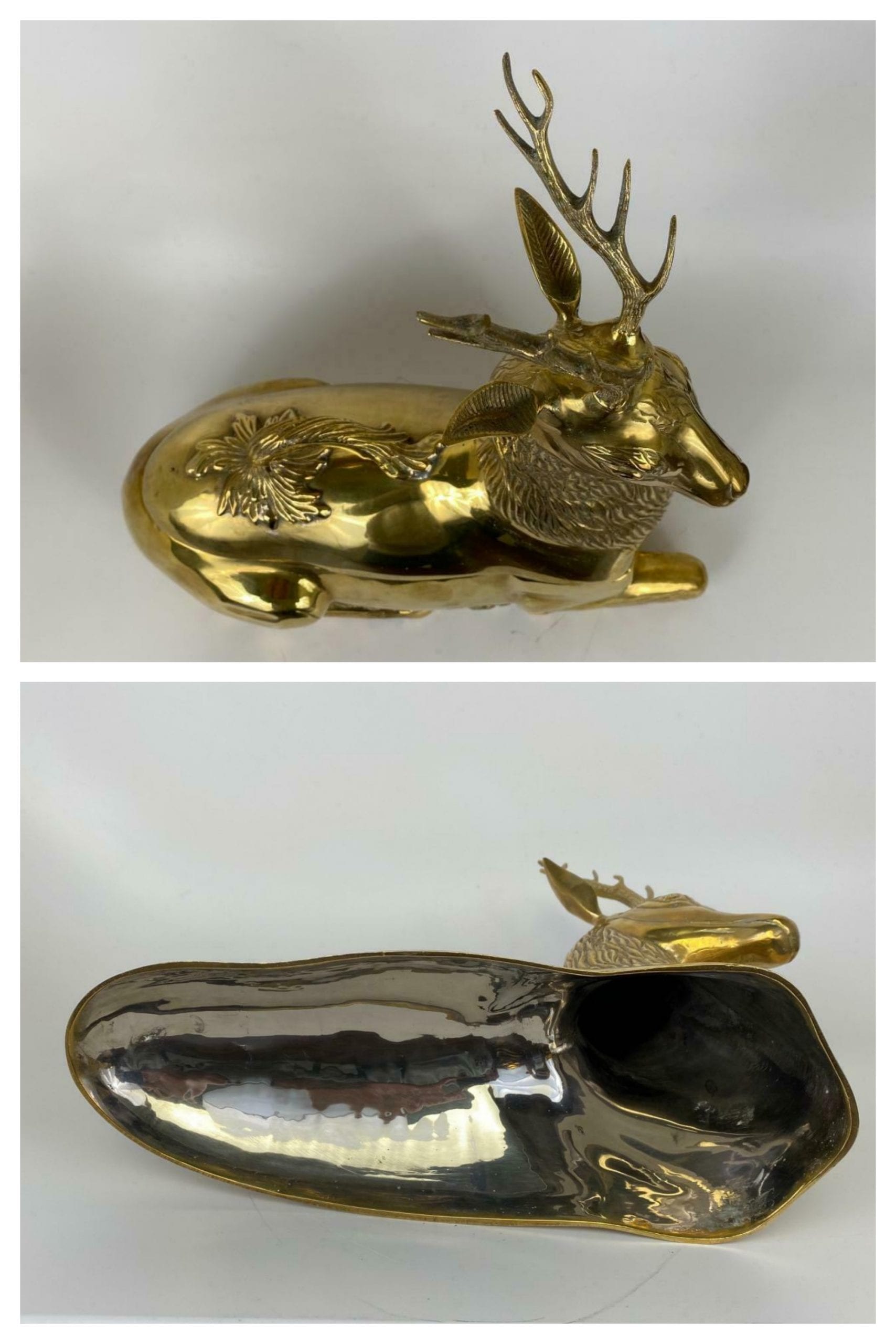 Mottahedeh Brass Reindeer Centerpiece