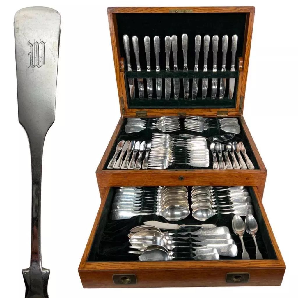 Gorham Old English Tipt 85pc Sterling Service | RI Antiques Mall