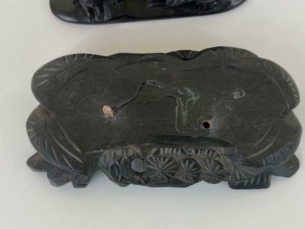 Chinese Carved Stone Pigs on Stand - Image 11