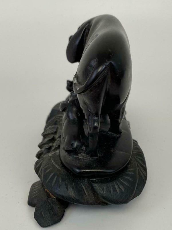 Chinese Carved Stone Pigs on Stand - Image 7