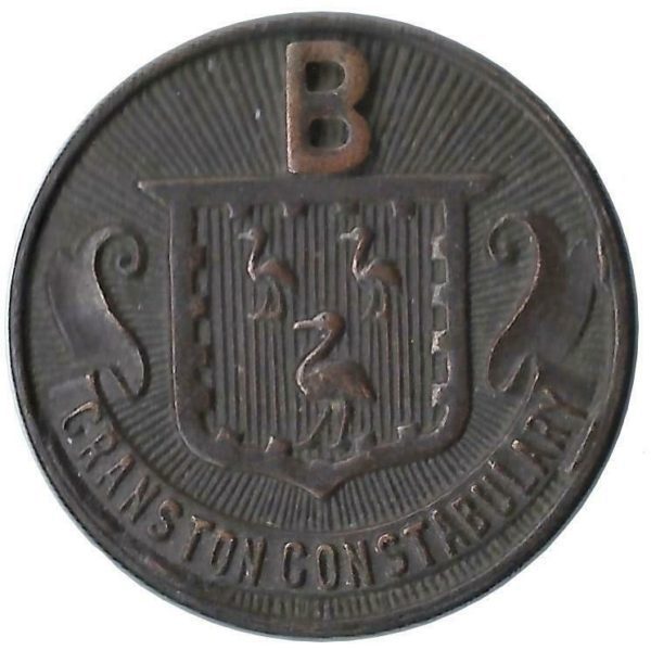 Cranston RI Police Hat Badge