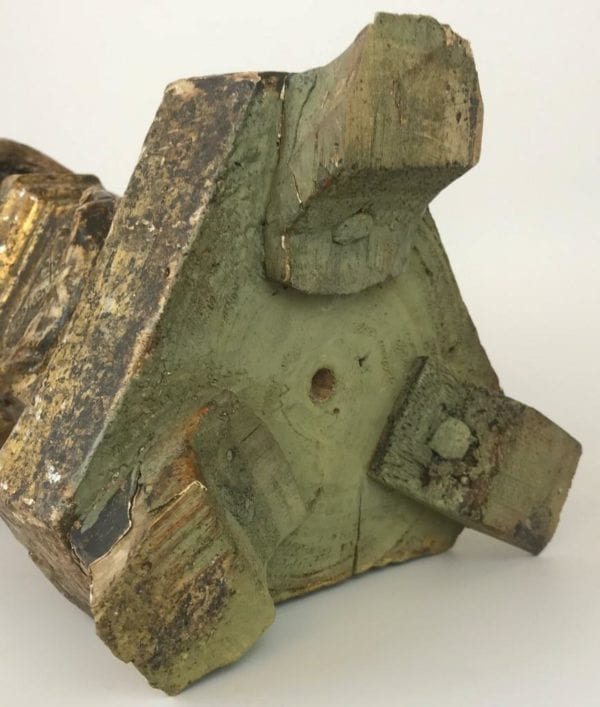 18thC Austrian Memento Mori Carved Wood Skull - Image 13