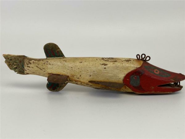 Hand Painted Carved Wood Fish Decoy - Image 11