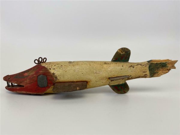 Hand Painted Carved Wood Fish Decoy - Image 5