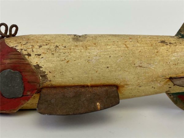 Hand Painted Carved Wood Fish Decoy - Image 8