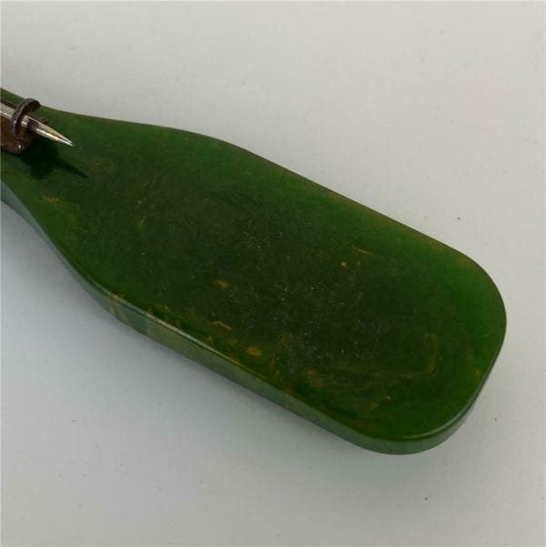 Green Bakelite Guitar Brooch - Image 6