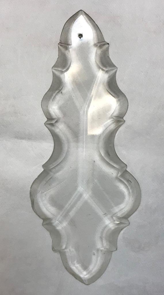 HUGE Antique Fancy French Crystal Chandelier Light Fixture 5/" Prism Pendalogue